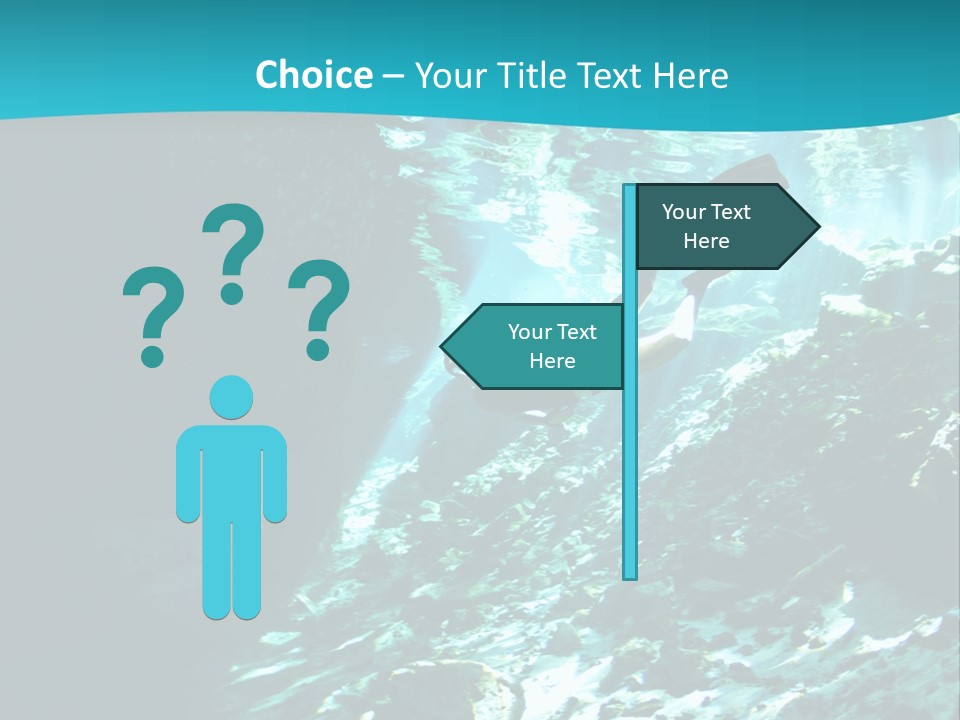 Geology Free Diving Fresh Water PowerPoint Template