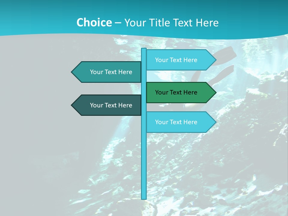 Geology Free Diving Fresh Water PowerPoint Template