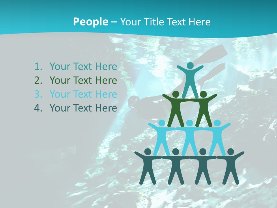 Geology Free Diving Fresh Water PowerPoint Template