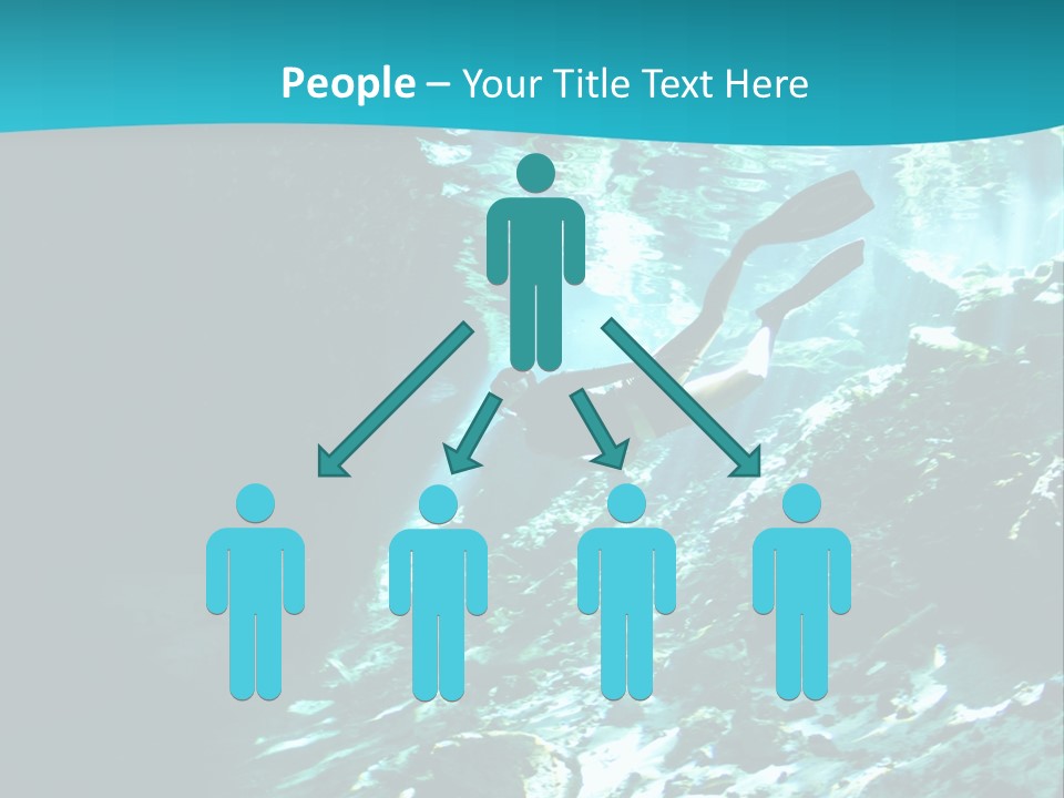 Geology Free Diving Fresh Water PowerPoint Template