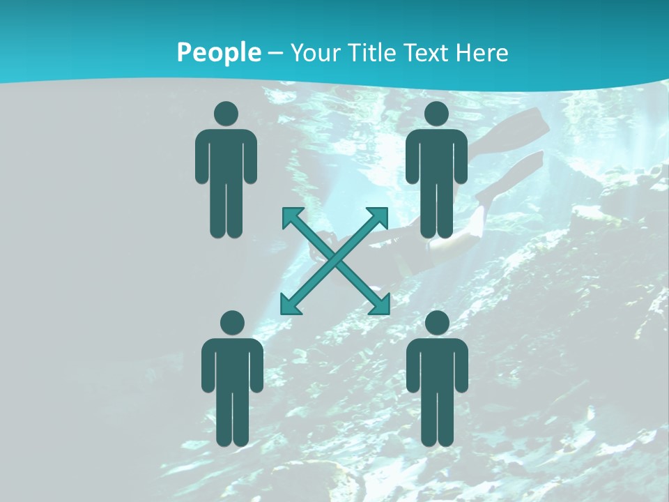 Geology Free Diving Fresh Water PowerPoint Template