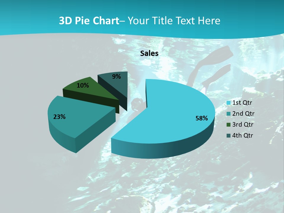 Geology Free Diving Fresh Water PowerPoint Template