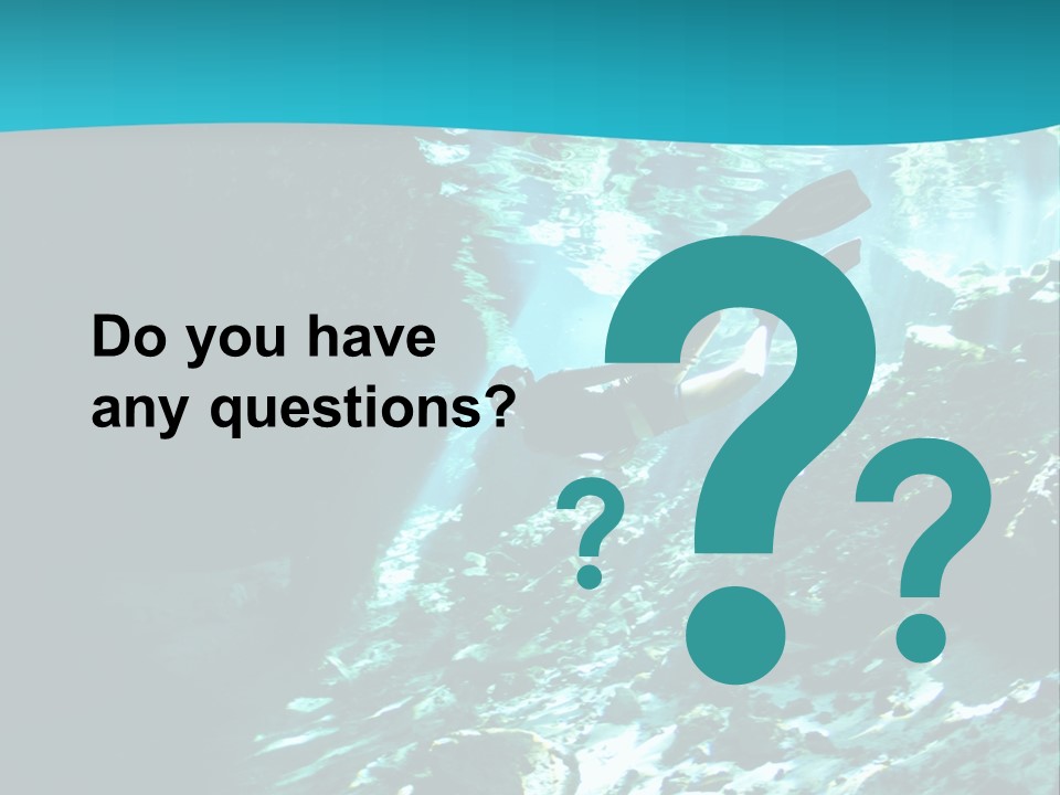 Geology Free Diving Fresh Water PowerPoint Template