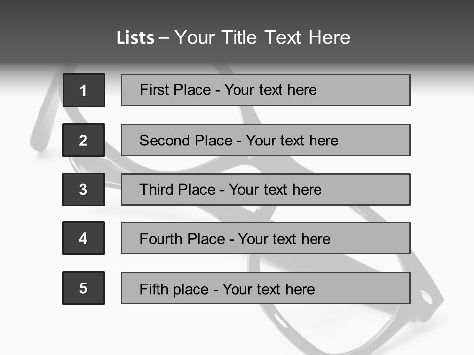 Eyes Lifestyle Eyeglasses PowerPoint Template