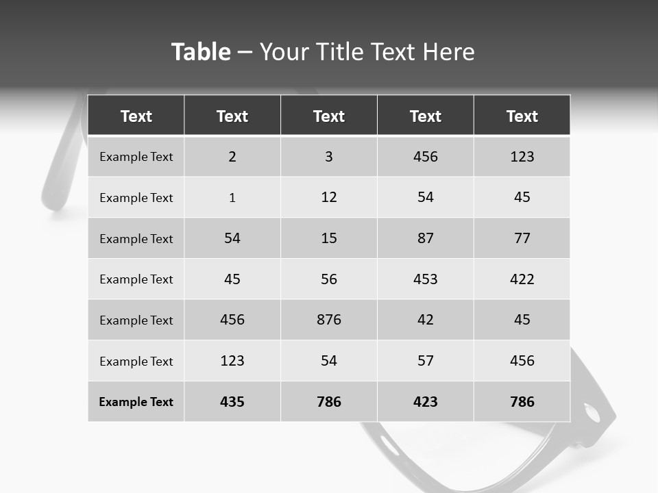 Eyes Lifestyle Eyeglasses PowerPoint Template