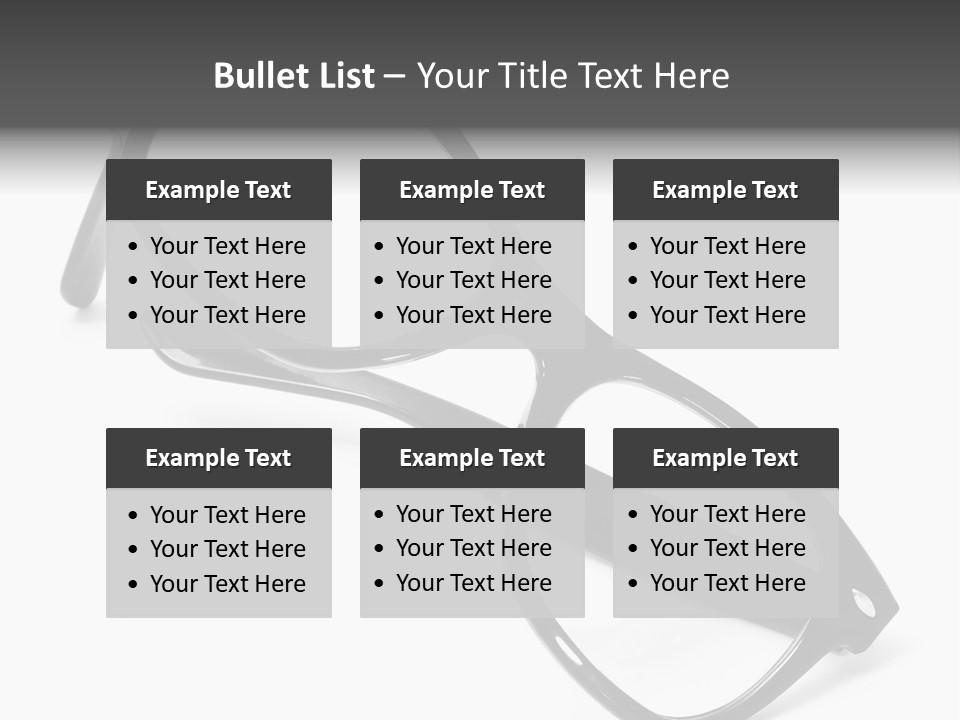 Eyes Lifestyle Eyeglasses PowerPoint Template