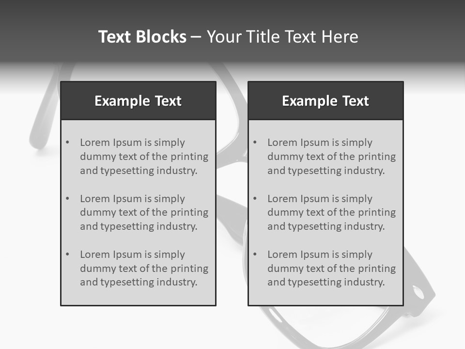 Eyes Lifestyle Eyeglasses PowerPoint Template