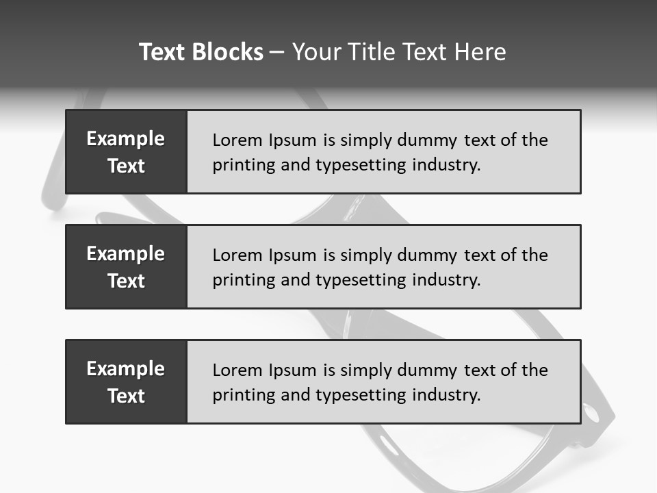 Eyes Lifestyle Eyeglasses PowerPoint Template