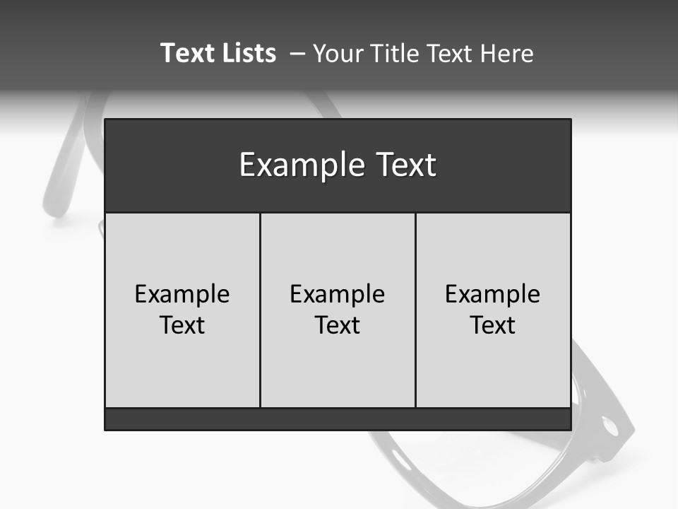 Eyes Lifestyle Eyeglasses PowerPoint Template