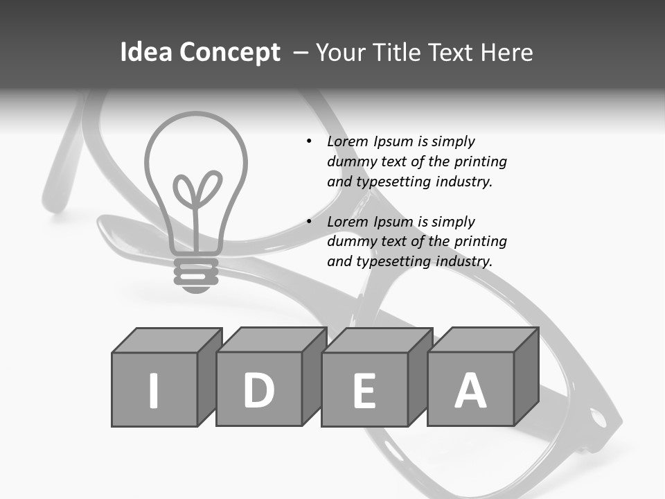 Eyes Lifestyle Eyeglasses PowerPoint Template