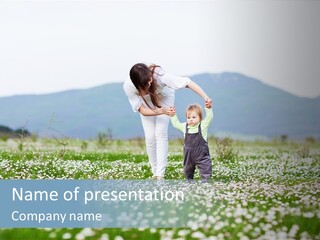 Daughter Parenthood Son PowerPoint Template