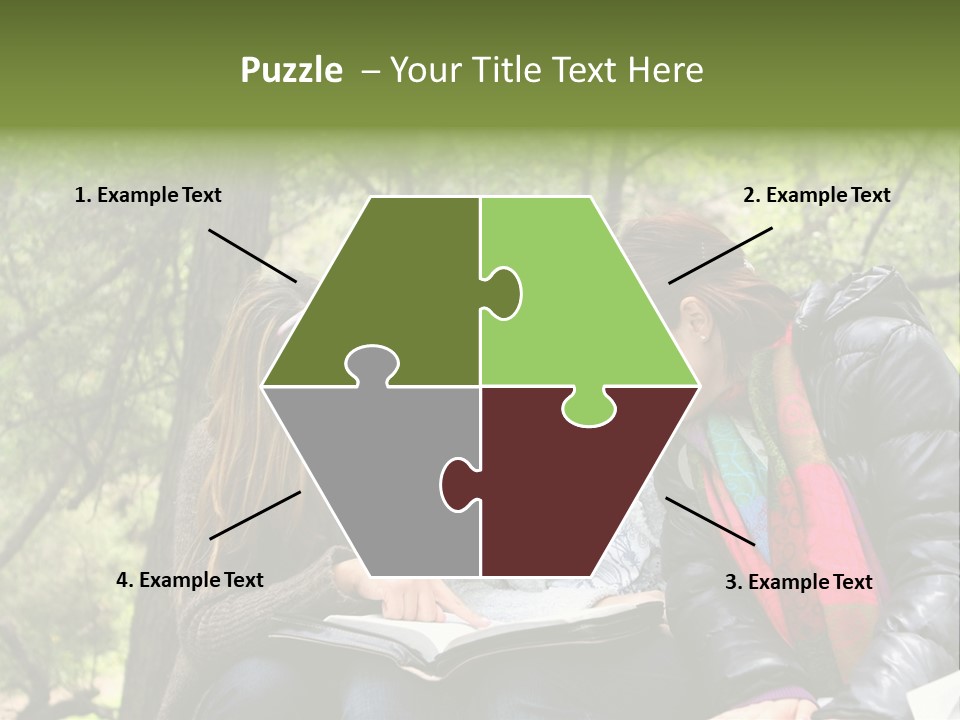 Interesting Book Girls PowerPoint Template