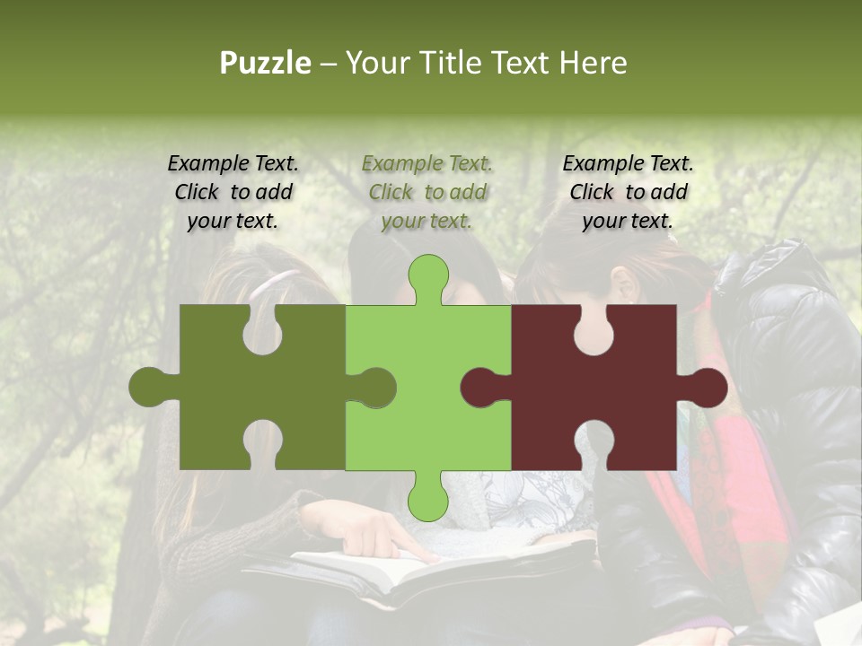 Interesting Book Girls PowerPoint Template