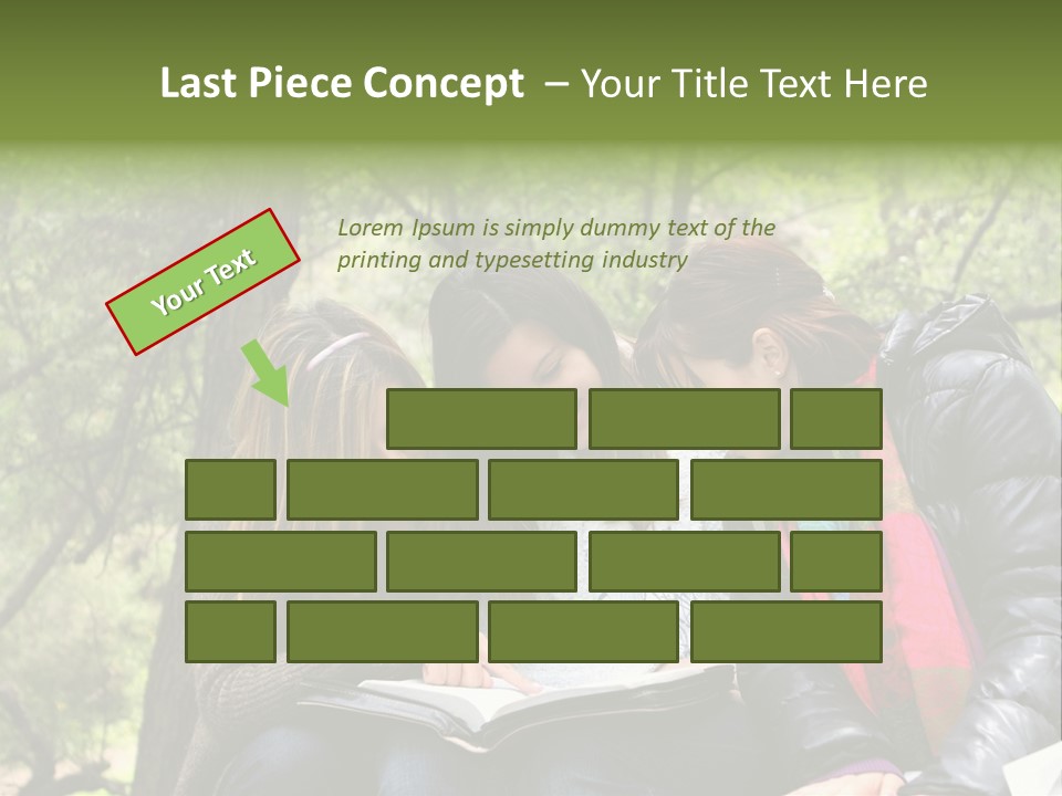 Interesting Book Girls PowerPoint Template