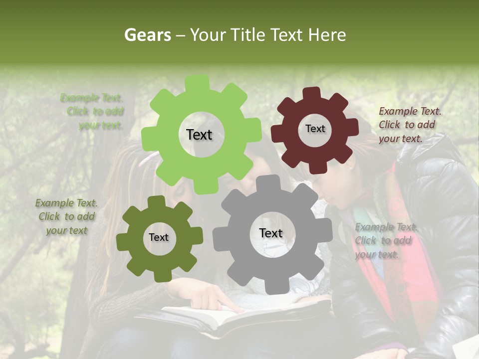 Interesting Book Girls PowerPoint Template