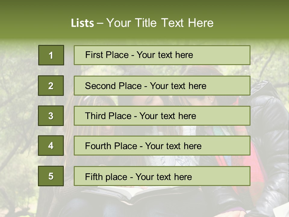 Interesting Book Girls PowerPoint Template