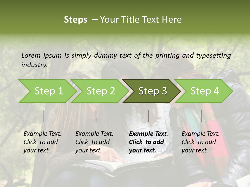 Interesting Book Girls PowerPoint Template