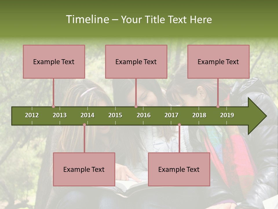 Interesting Book Girls PowerPoint Template