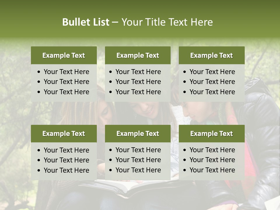 Interesting Book Girls PowerPoint Template