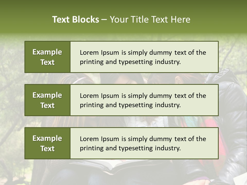 Interesting Book Girls PowerPoint Template