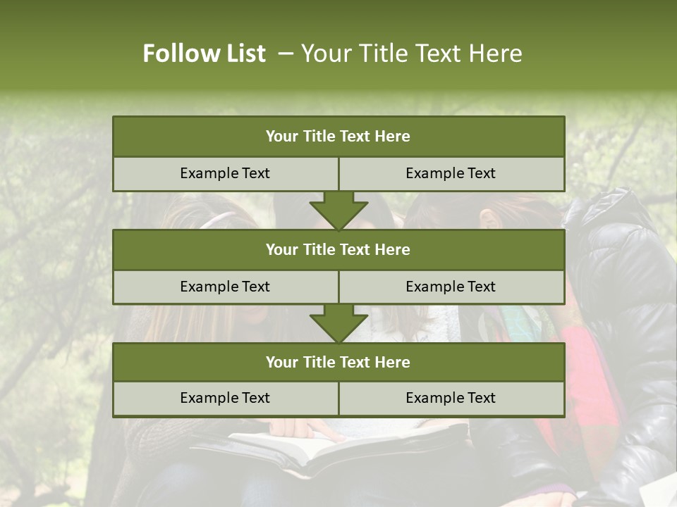 Interesting Book Girls PowerPoint Template