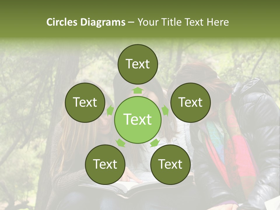 Interesting Book Girls PowerPoint Template