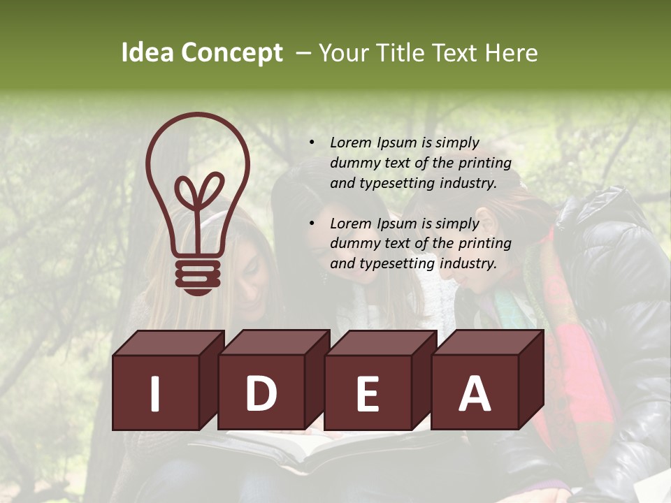 Interesting Book Girls PowerPoint Template