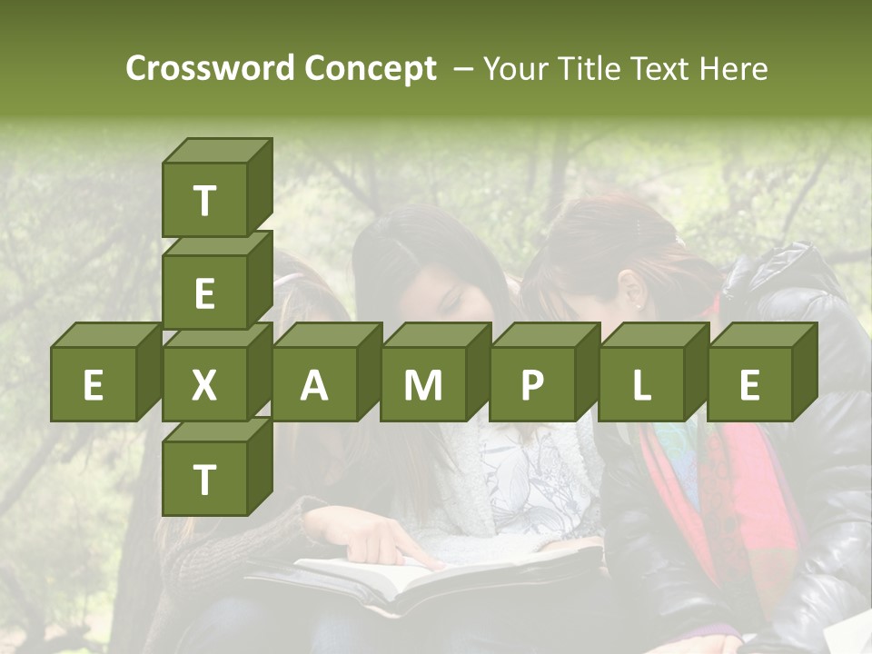 Interesting Book Girls PowerPoint Template