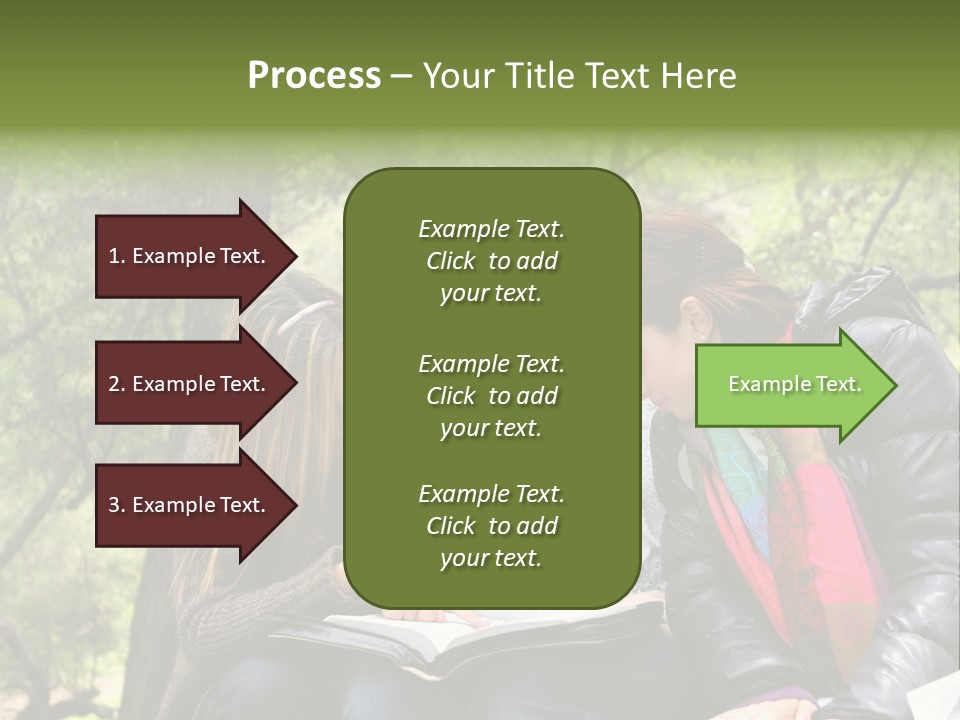 Interesting Book Girls PowerPoint Template