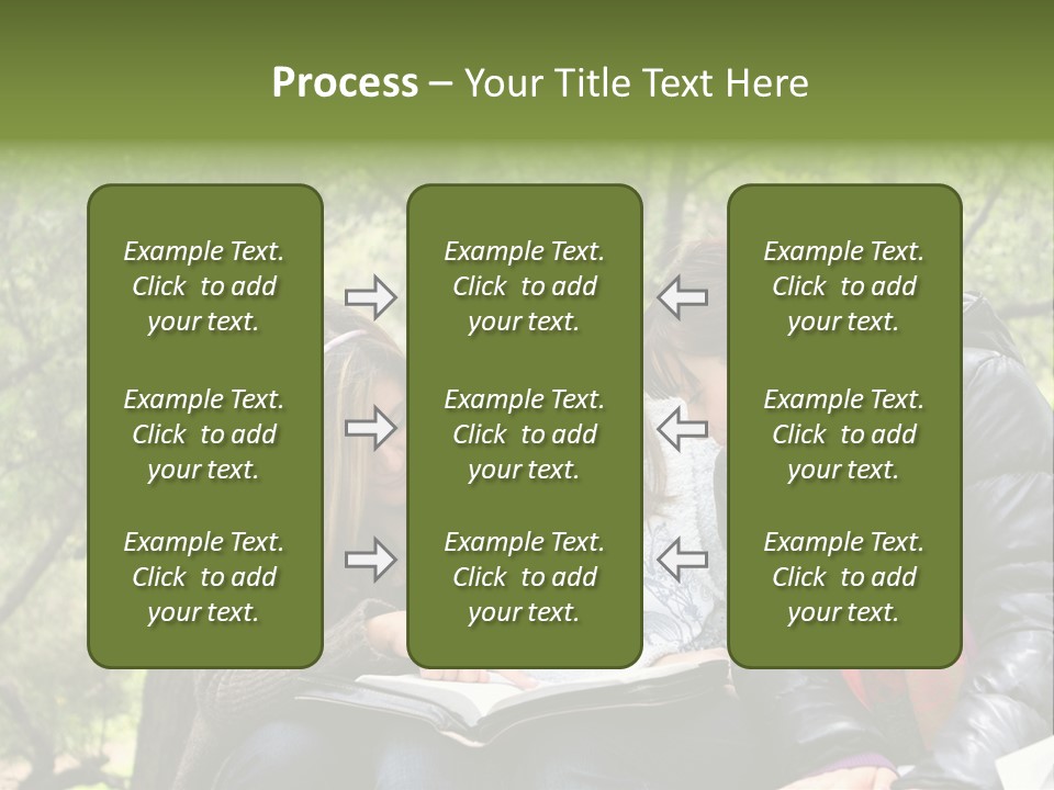 Interesting Book Girls PowerPoint Template