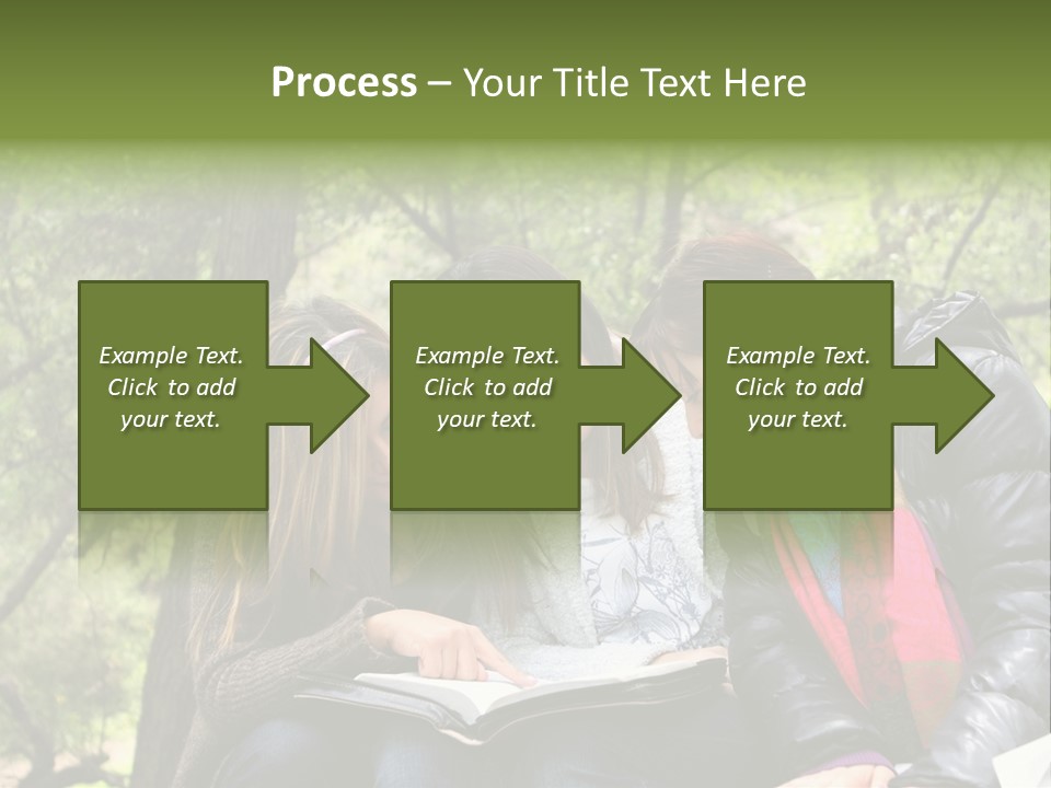 Interesting Book Girls PowerPoint Template