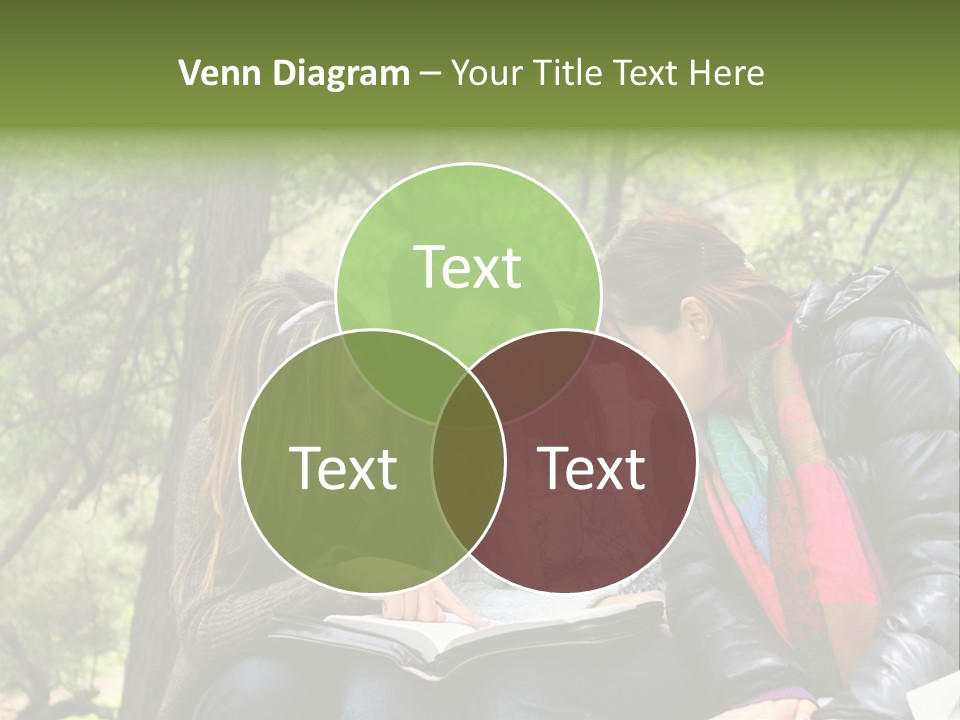 Interesting Book Girls PowerPoint Template