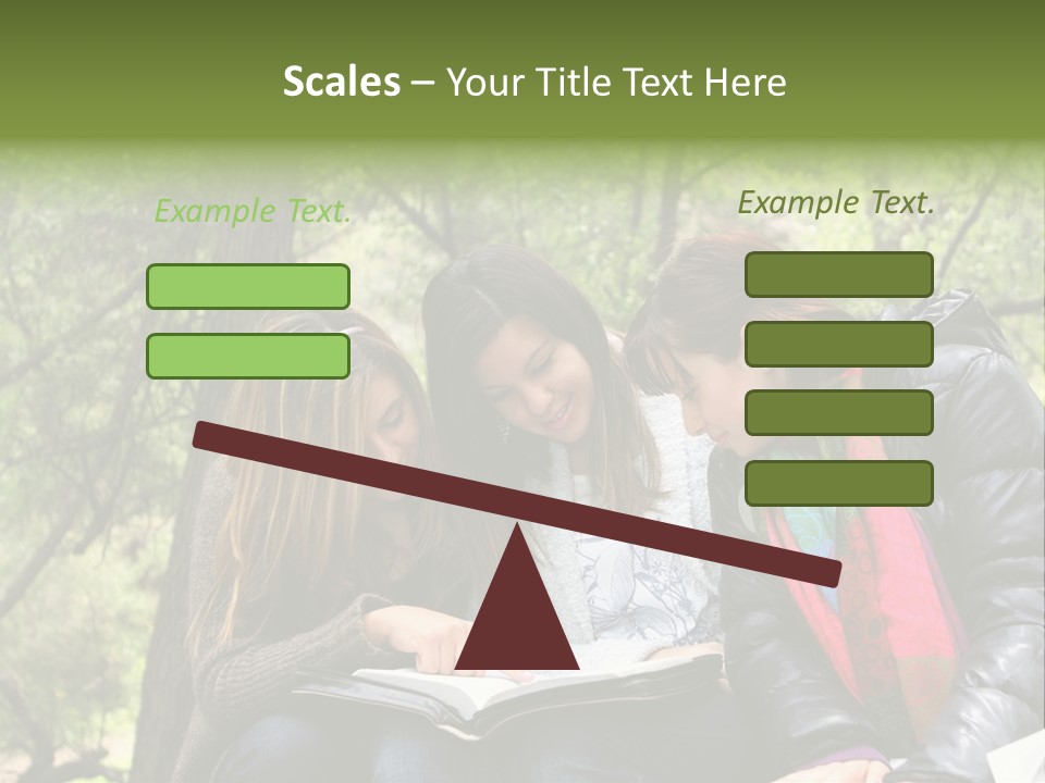 Interesting Book Girls PowerPoint Template