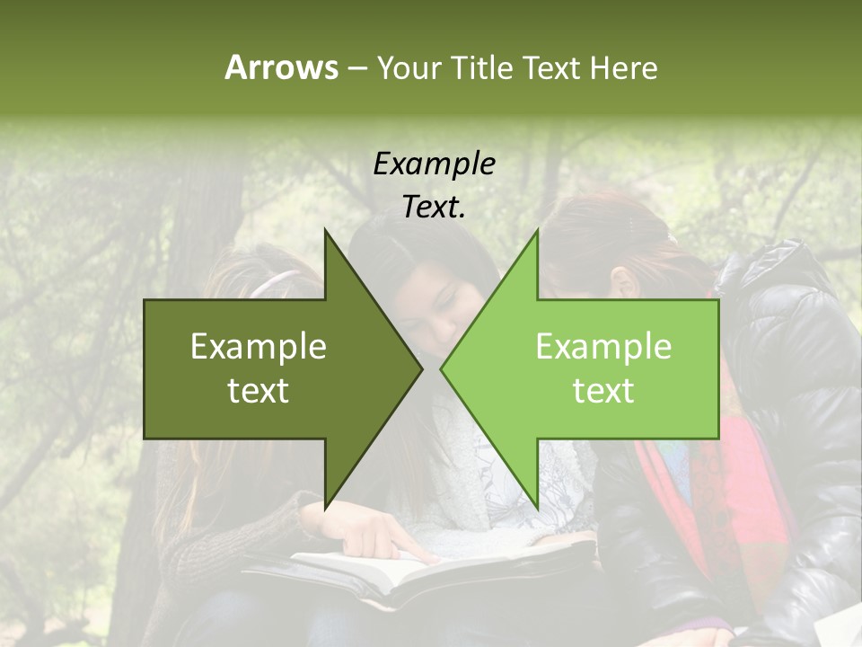 Interesting Book Girls PowerPoint Template