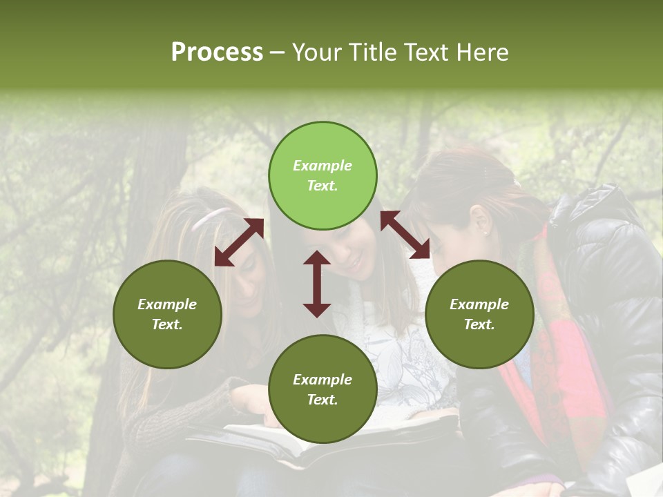 Interesting Book Girls PowerPoint Template