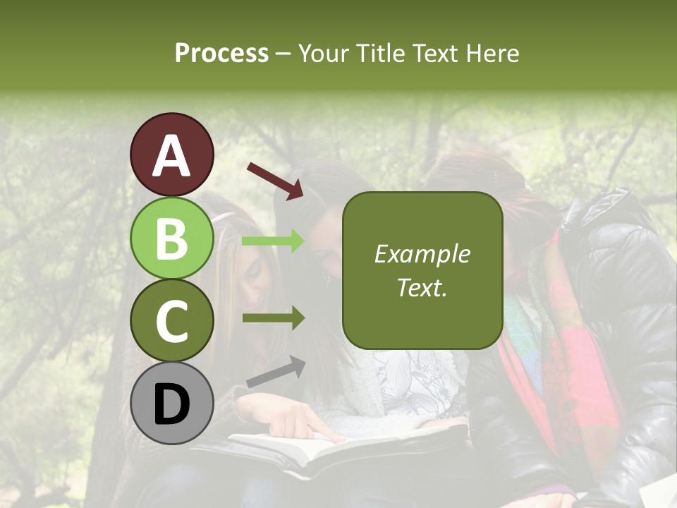 Interesting Book Girls PowerPoint Template