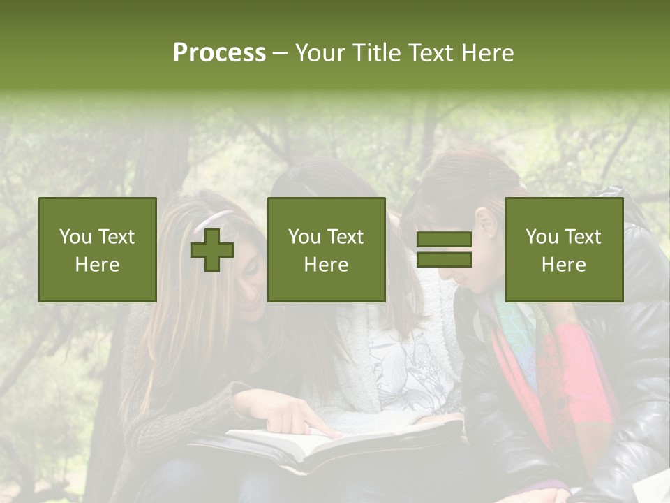 Interesting Book Girls PowerPoint Template