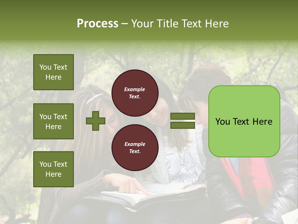 Interesting Book Girls PowerPoint Template