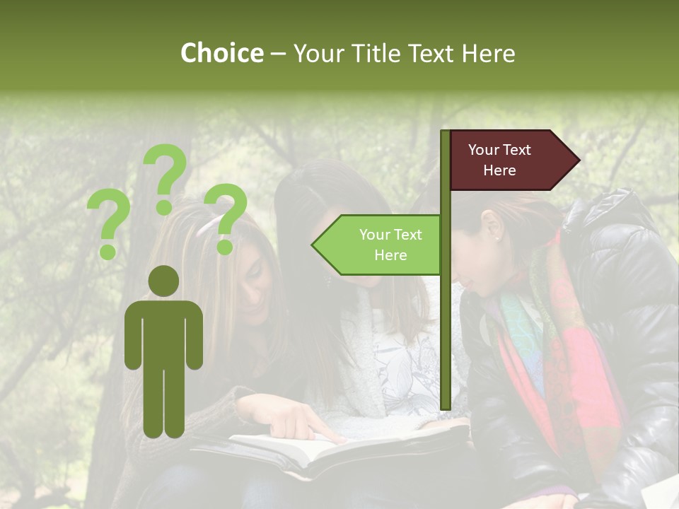 Interesting Book Girls PowerPoint Template