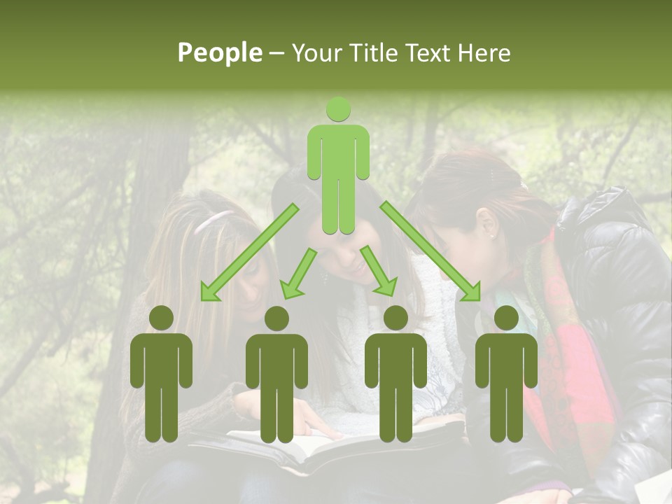 Interesting Book Girls PowerPoint Template