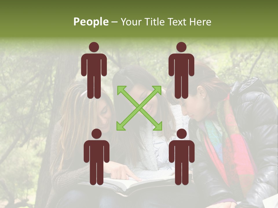 Interesting Book Girls PowerPoint Template