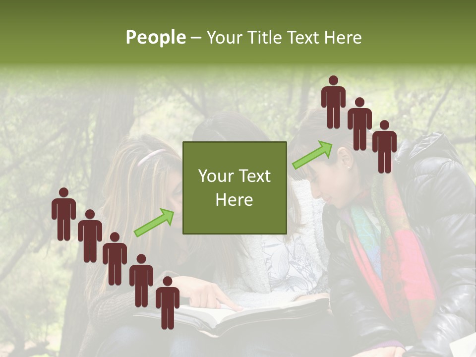 Interesting Book Girls PowerPoint Template