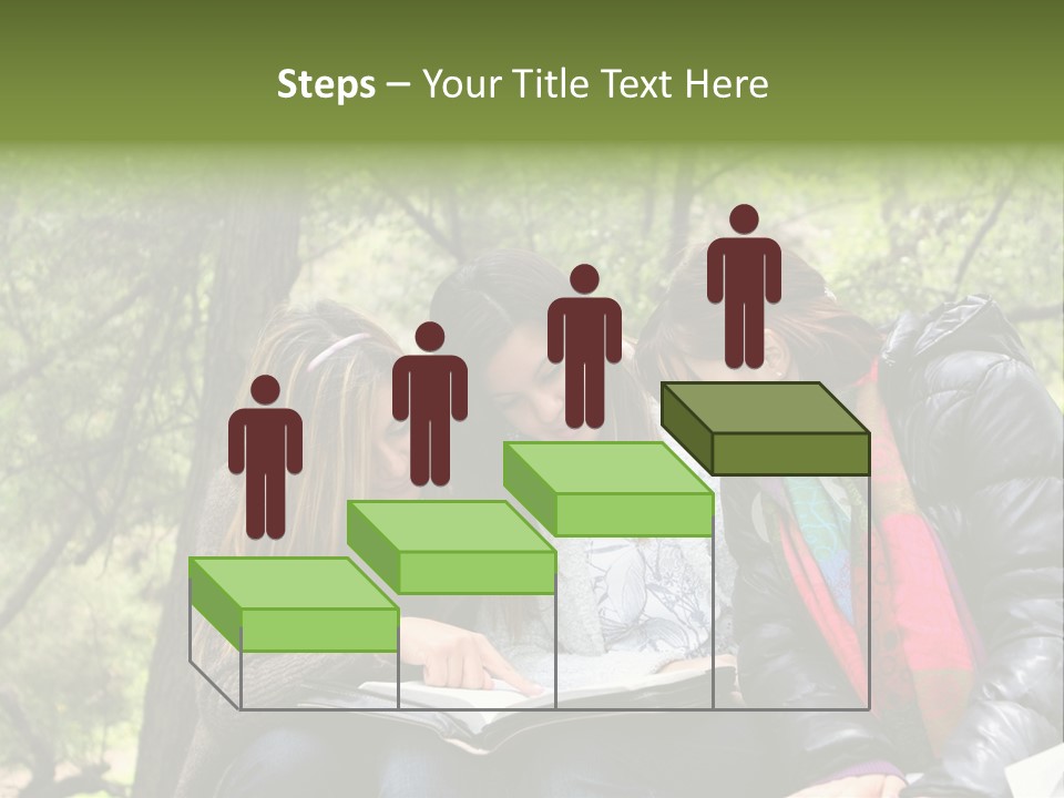 Interesting Book Girls PowerPoint Template