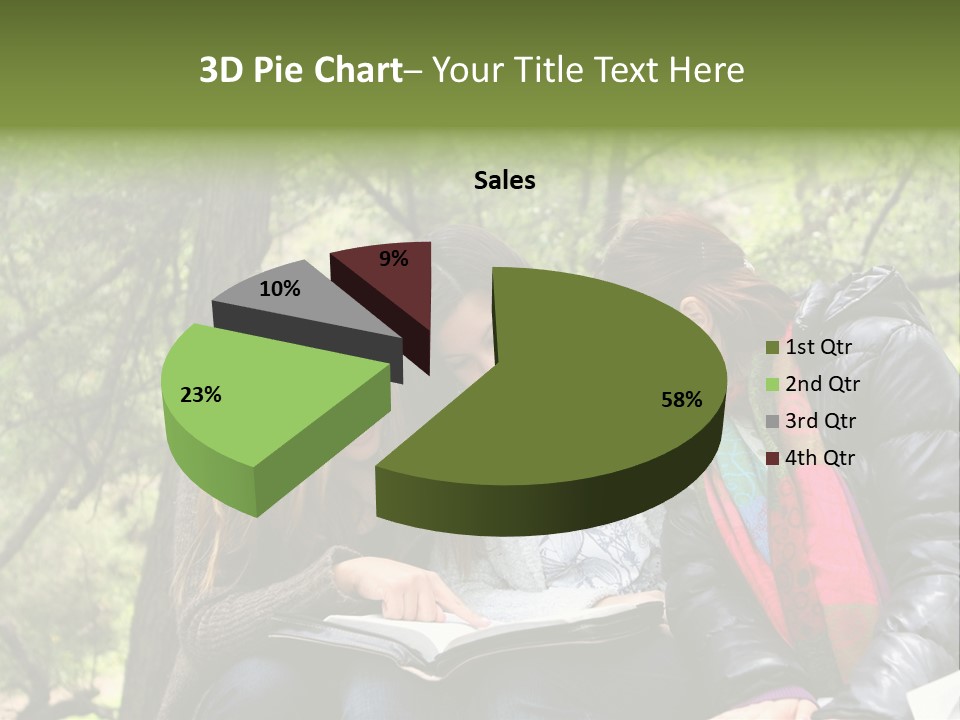 Interesting Book Girls PowerPoint Template