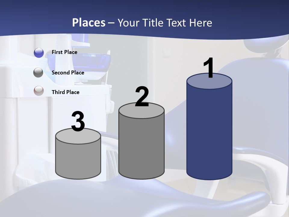 A Blue Chair In A Dentist's Office PowerPoint Template
