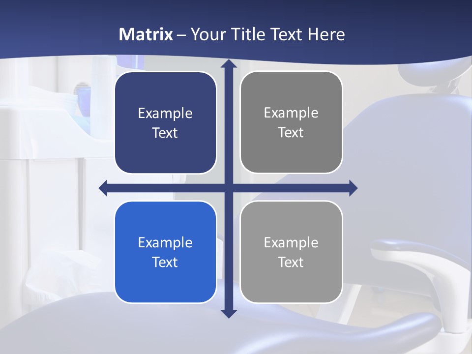 A Blue Chair In A Dentist's Office PowerPoint Template
