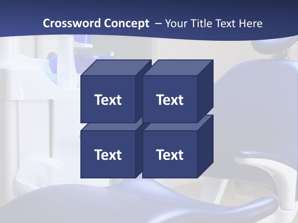 A Blue Chair In A Dentist's Office PowerPoint Template