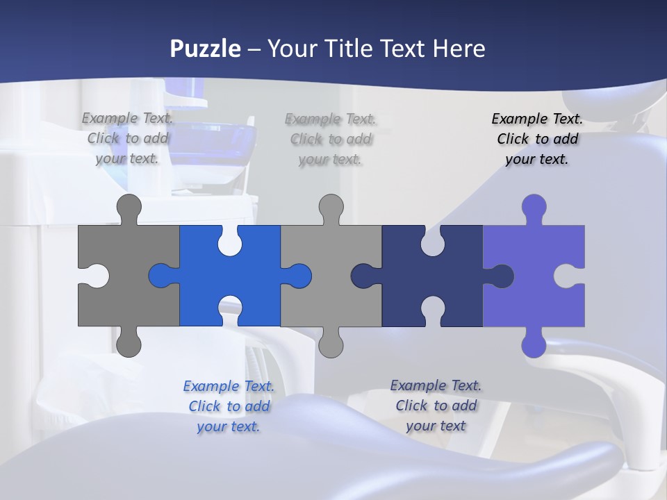 A Blue Chair In A Dentist's Office PowerPoint Template