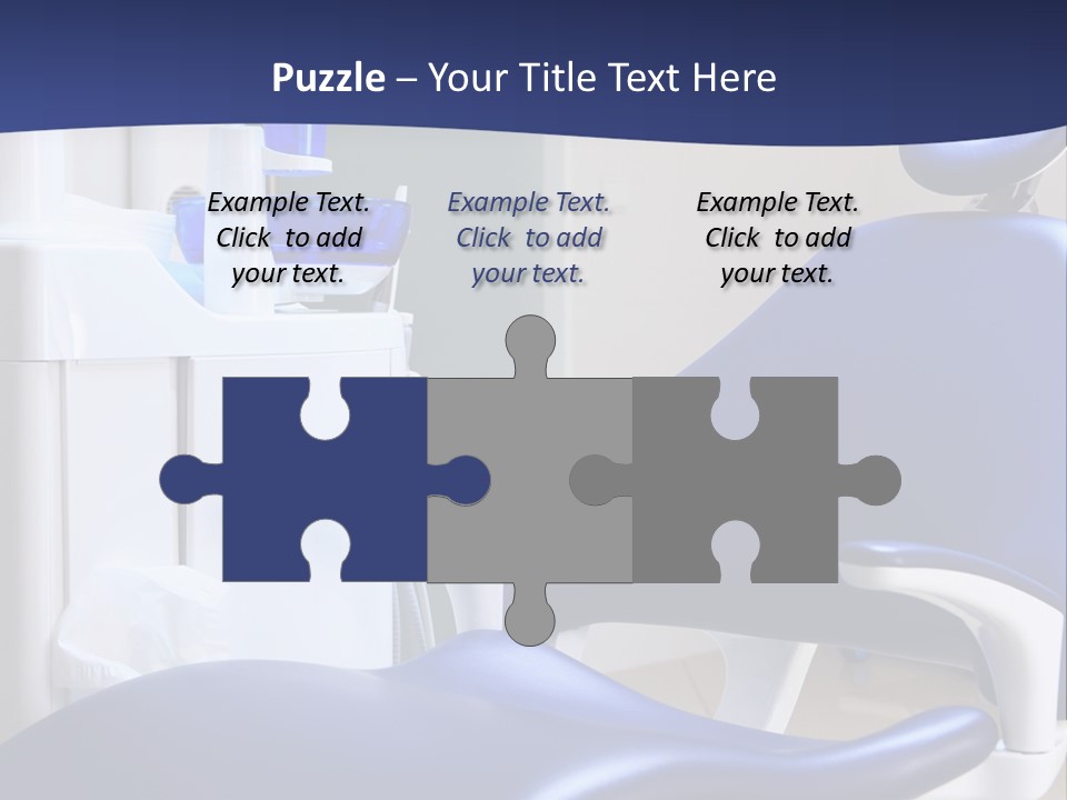 A Blue Chair In A Dentist's Office PowerPoint Template