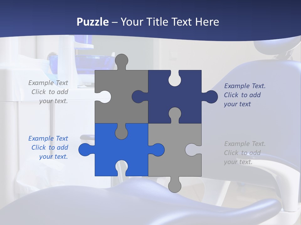 A Blue Chair In A Dentist's Office PowerPoint Template